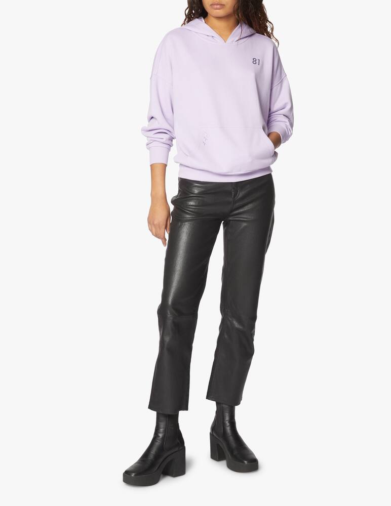 rinascente Guess Cotton hoodie with logo - lilac