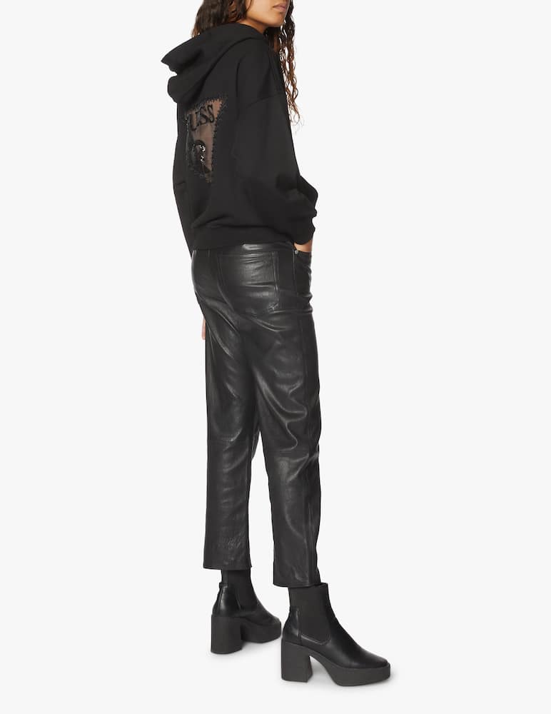 rinascente Guess Felpa con cappuccio in cotone con logo - nero