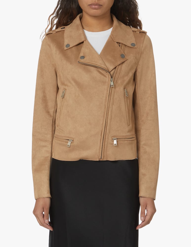 Guess Giacca biker scamosciata - beige - immagine 1