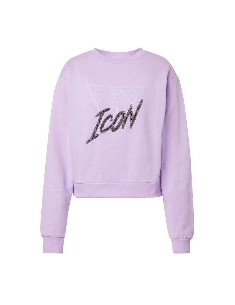 Guess Icon cotton crewneck sweatshirt - lilac - picture 5 Guess Icon cotton crewneck sweatshirt - lilac - picture 5
