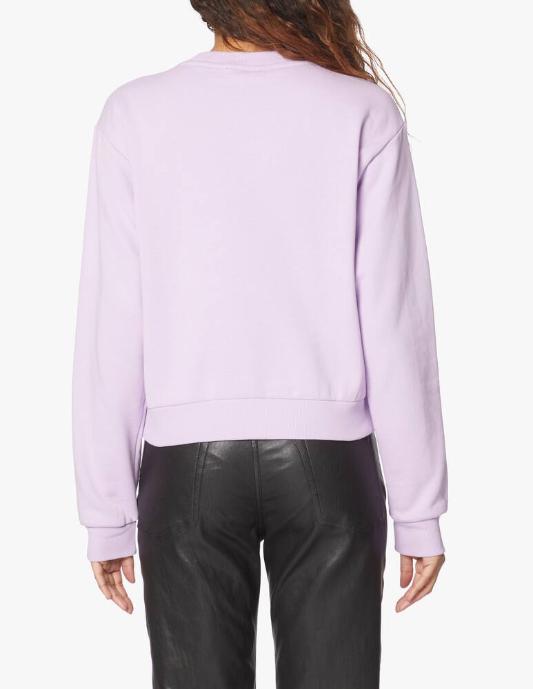 Guess Icon cotton crewneck sweatshirt - lilac - picture 3 Guess Icon cotton crewneck sweatshirt - lilac - picture 3