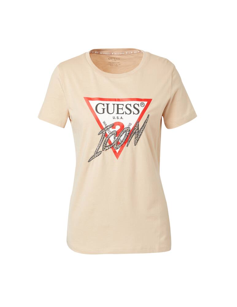 rinascente Guess Cotton t-shirt with logo Icon - beige