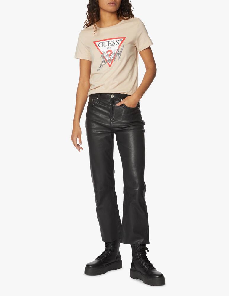 rinascente Guess Cotton t-shirt with logo Icon - beige