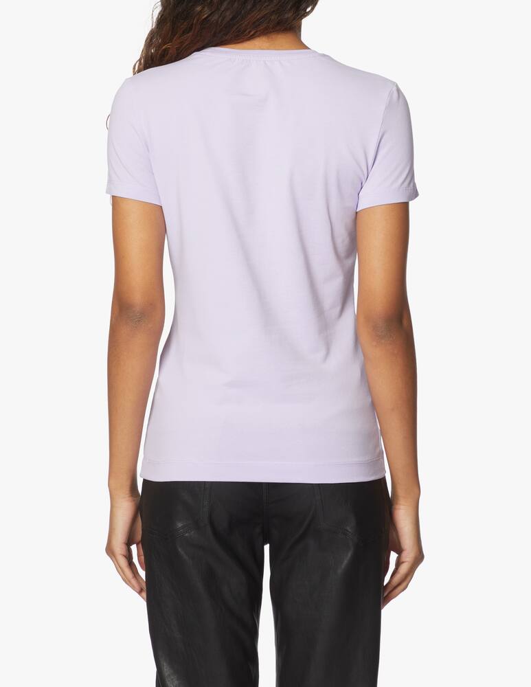 rinascente Guess T-shirt in cotone con logo strass - lilla