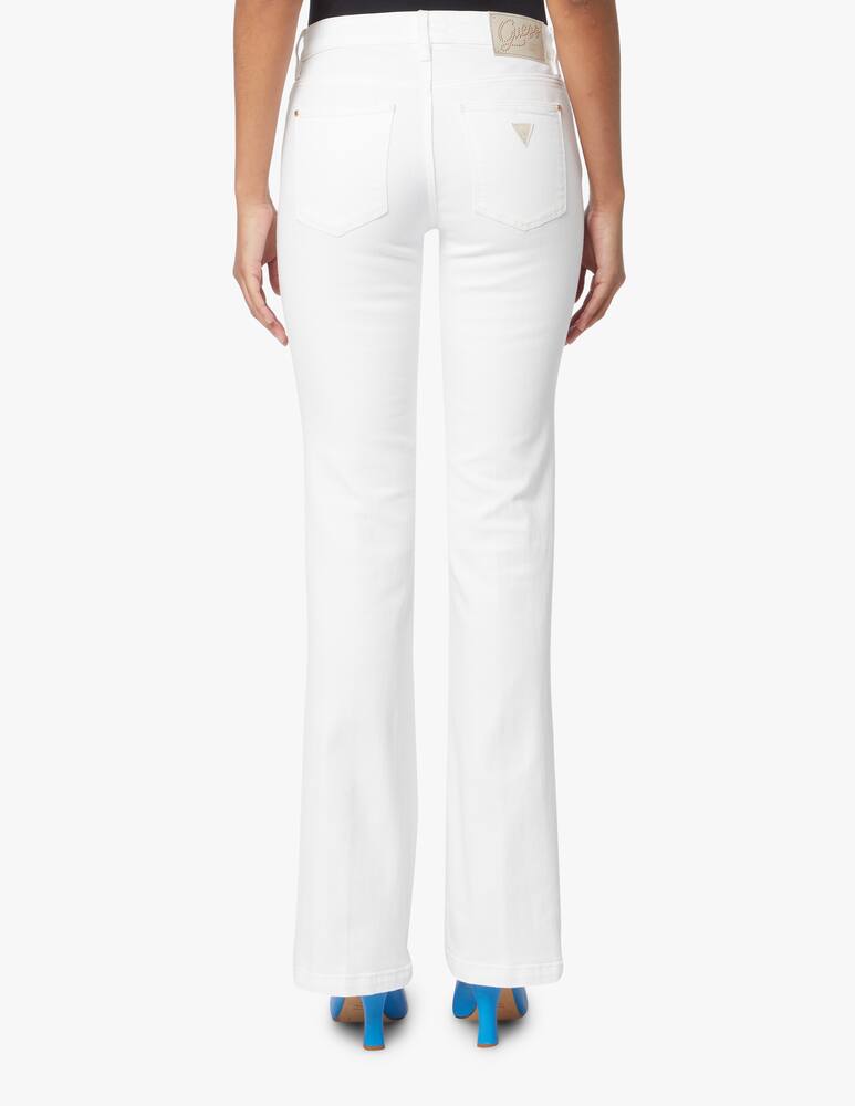 rinascente Guess Mid rise waisted flared jeans - white
