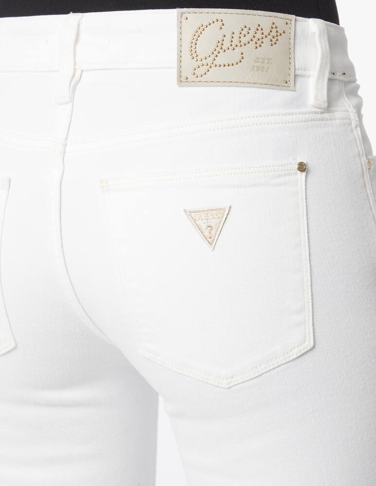rinascente Guess Mid rise waisted flared jeans - white