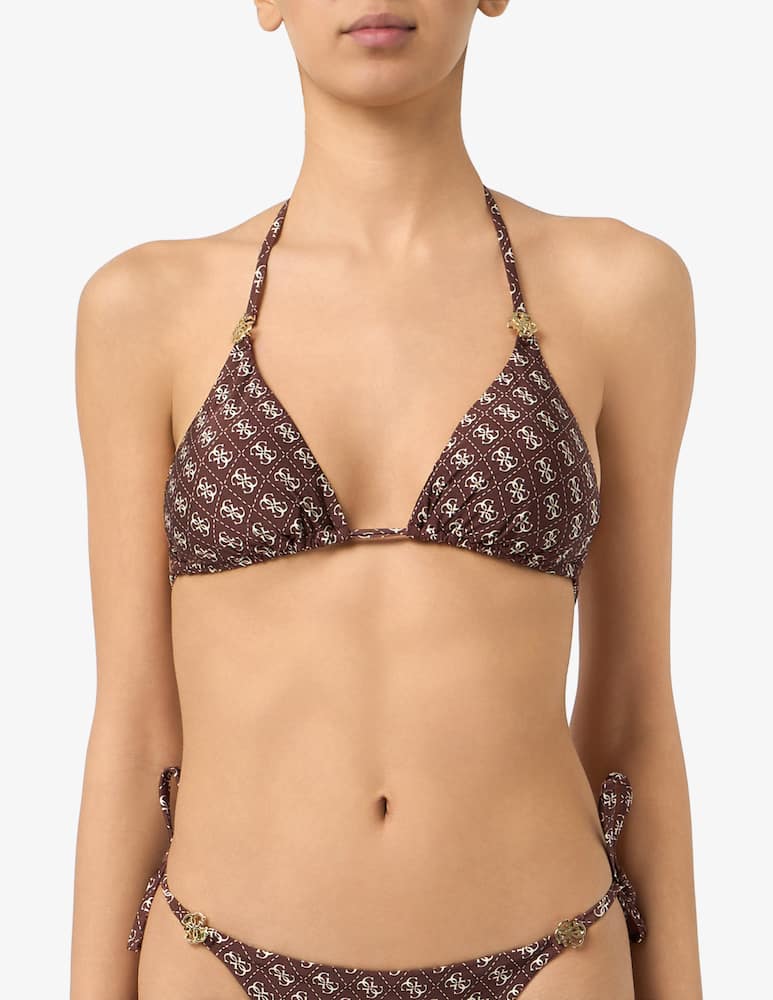 rinascente Guess Monogram triangle bikini