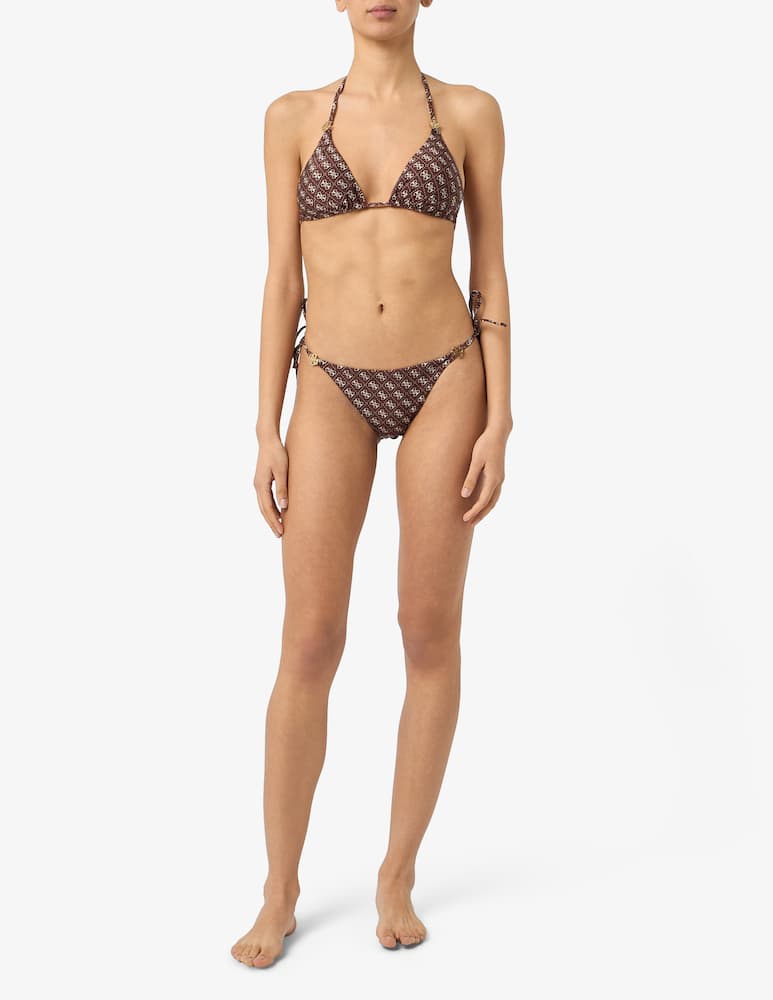 rinascente Guess Monogram triangle bikini