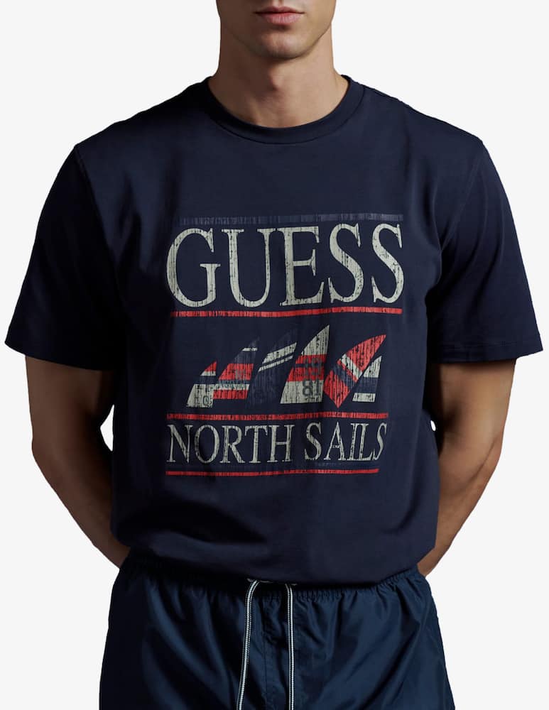 rinascente Guess T-shirt marina stampa logo
