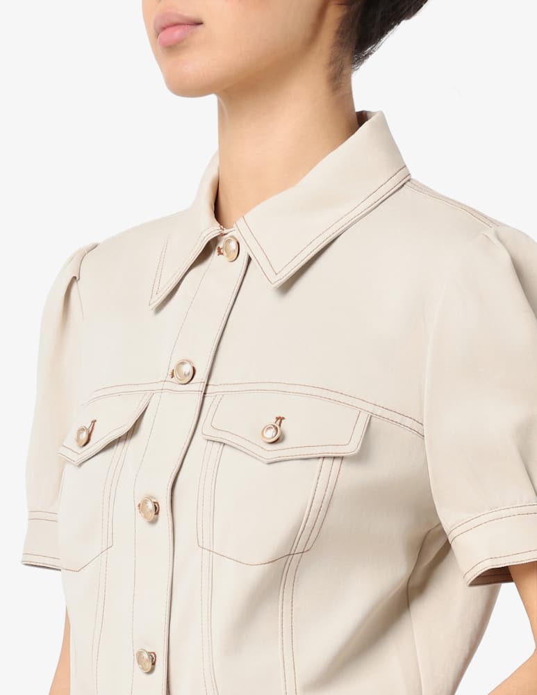 rinascente Guess Camicia corta con cuciture a contrasto