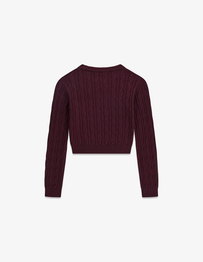 Guess Maglia crop a trecce - immagine 2 Guess Maglia crop a trecce - immagine 2