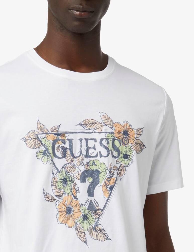 rinascente Guess Maglietta slim triangolo big floreale