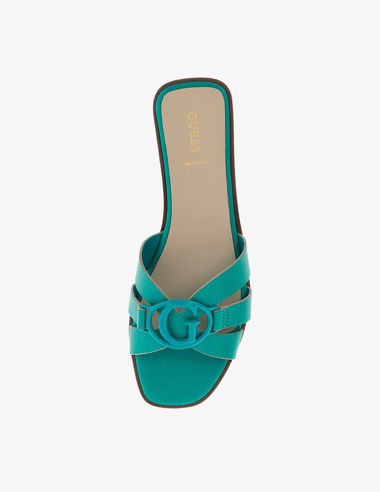 rinascente Guess Sandali bassi in pelle con logo