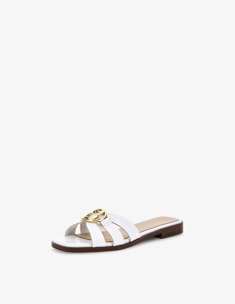 rinascente Guess Sandali bassi in pelle con logo