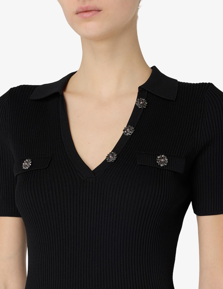 Guess Maglia polo collo a V Paula - immagine 4 Guess Maglia polo collo a V Paula - immagine 4