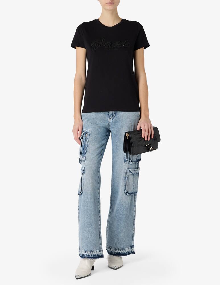 rinascente Guess Script lace logo t-shirt