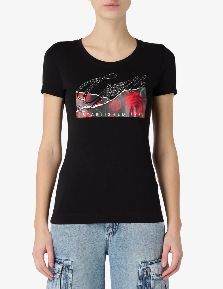 rinascente Guess T-shirt stampa rose