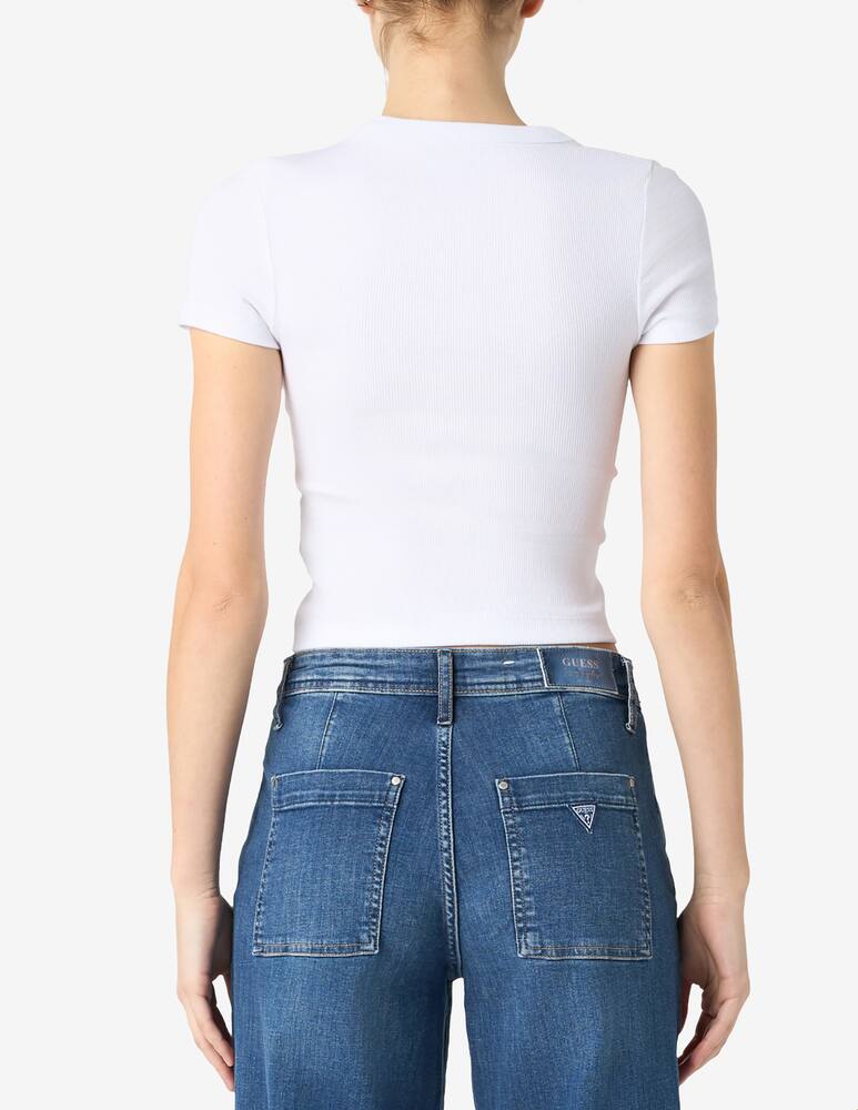 Guess T-shirt logo a costine - immagine 3 Guess T-shirt logo a costine - immagine 3