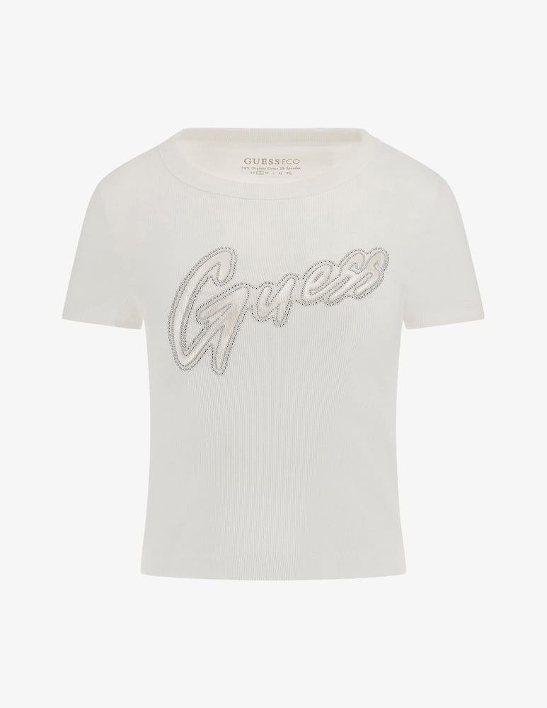 Guess T-shirt logo a costine - immagine 5 Guess T-shirt logo a costine - immagine 5