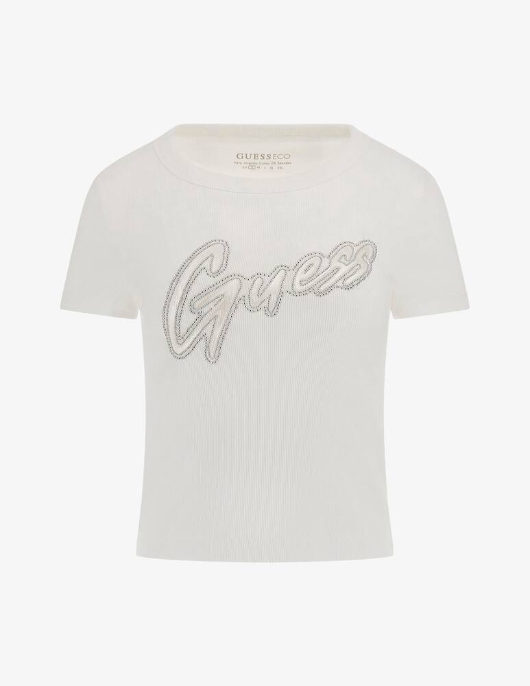 rinascente Guess T-shirt logo a costine