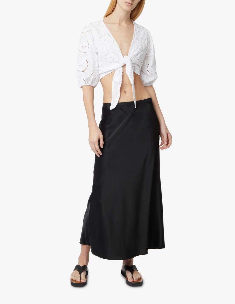 rinascente Guess Top con maniche corte in cotone - bianco