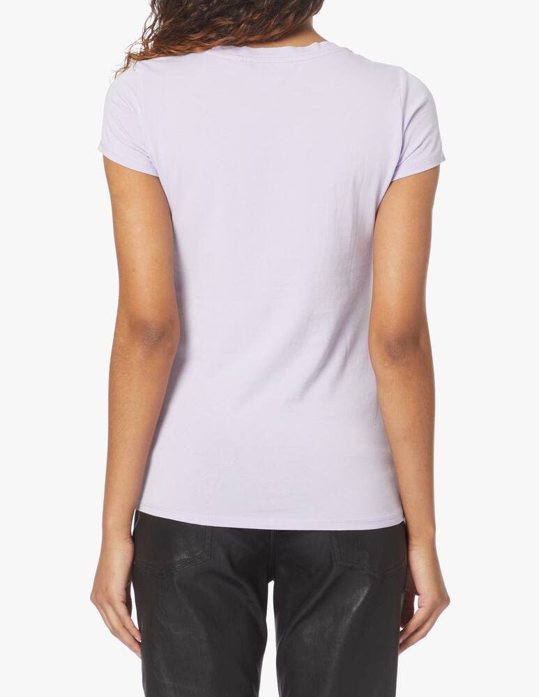 rinascente Guess Cotton t-shirt with macramè logo - lilac