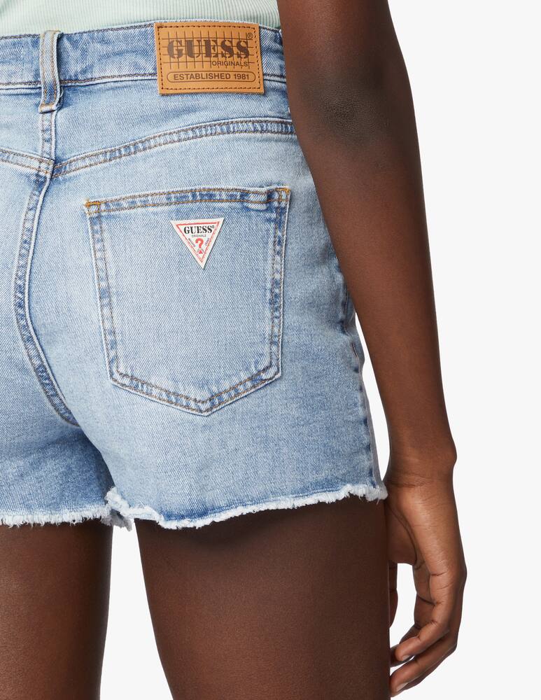 rinascente Guess Original Pantaloncini di jeans a vita alta Tanner - azzurro