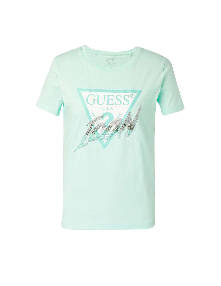 rinascente Guess Long-sleeved shirt with triangle logo - green