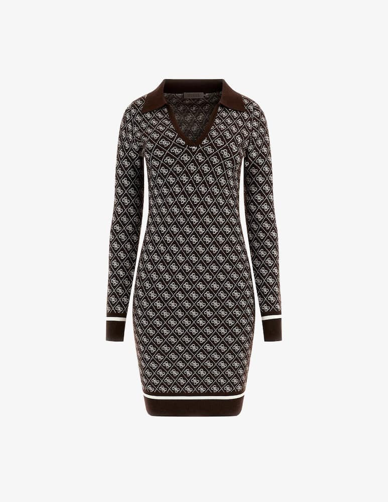 rinascente Guess Aubrey 4G knit polo dress