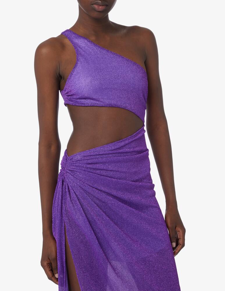 rinascente Baobab Abito lungo monospalla cutout lurex