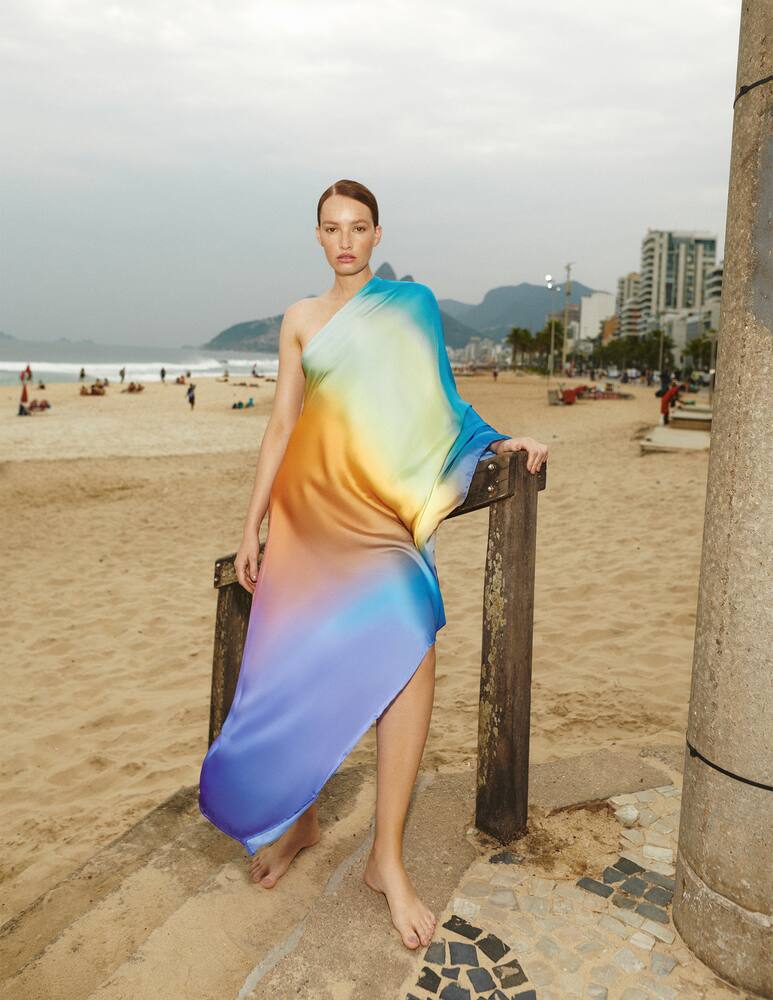 rinascente Baobab Caftano beach cover ups oneshoulder