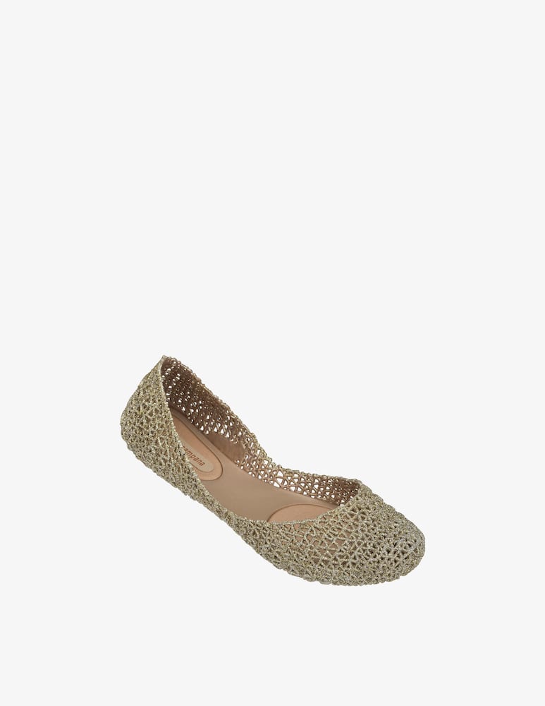 rinascente Melissa Glitter mesh ballerina flats