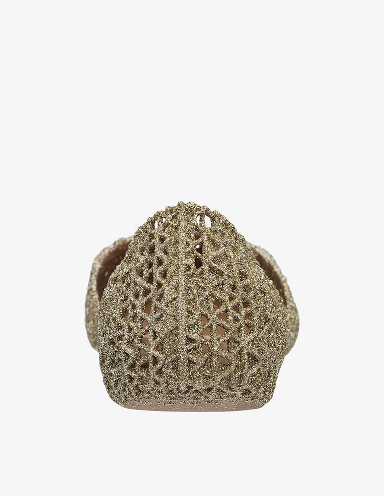 rinascente Melissa Glitter mesh ballerina flats