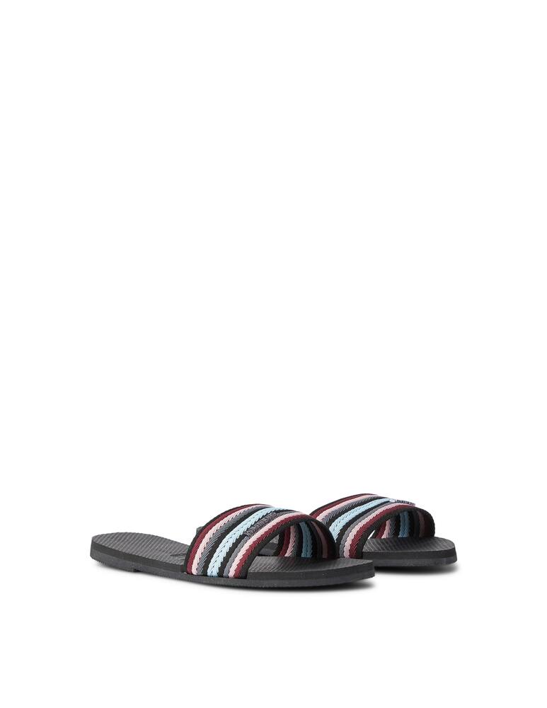 rinascente Havaianas Malta Mix slide sandals - black