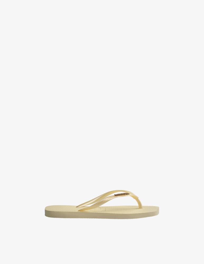 rinascente Havaianas Square logo metallic flip flops