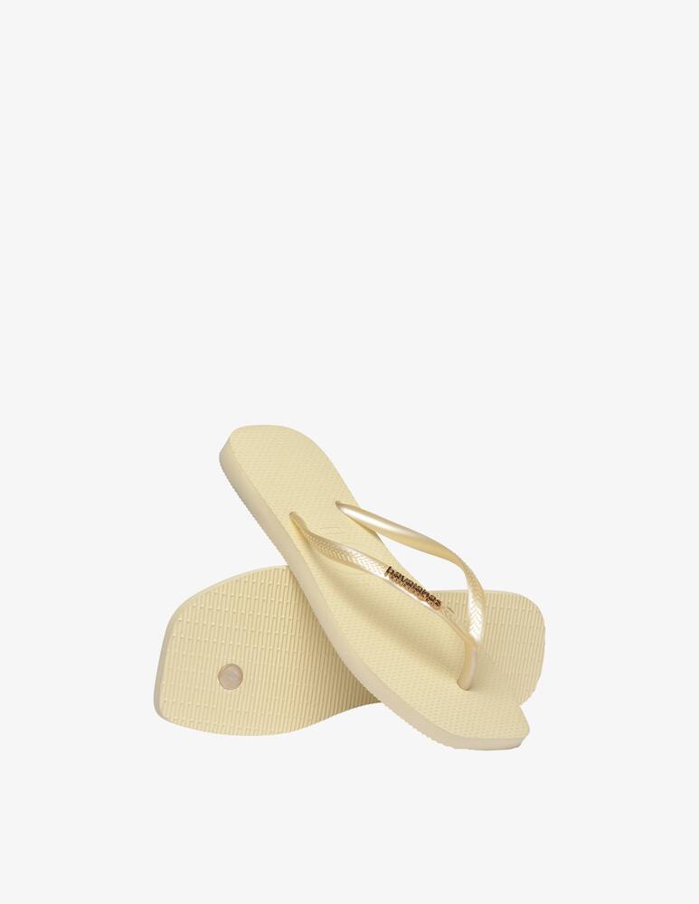 rinascente Havaianas Square logo metallic flip flops