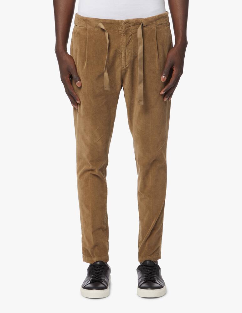 rinascente Entre Amis Velvet drawstring chino trousers 