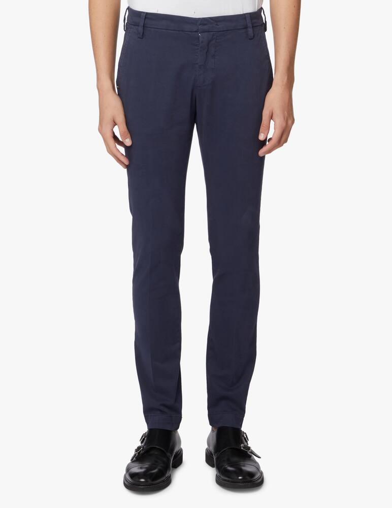 rinascente Entre Amis Pantalone chino gabardina con doppia tasca a filetto