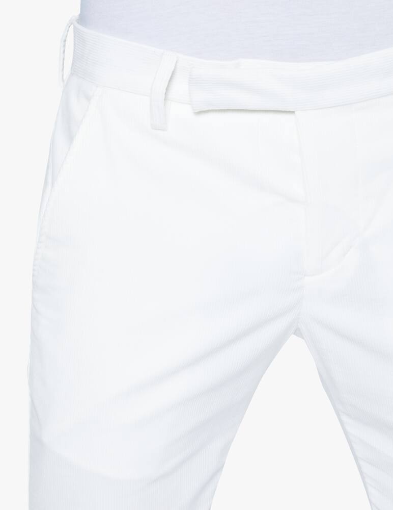 rinascente Entre Amis Pantalone chino in velluto con cinturino lungo