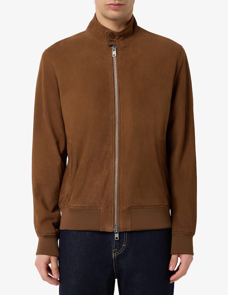 rinascente Schott Giacca bomber in suede collo alto