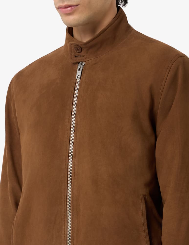 rinascente Schott Giacca bomber in suede collo alto