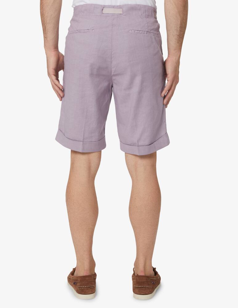rinascente Entre Amis Cotton linen coulisse chino short - violet