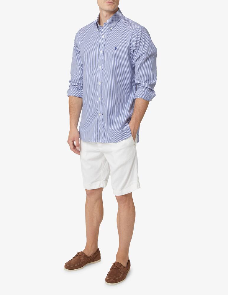 Entre Amis Bermuda chino coulisse cotone lino - bianco - immagine 1 Entre Amis Bermuda chino coulisse cotone lino - bianco - immagine 1
