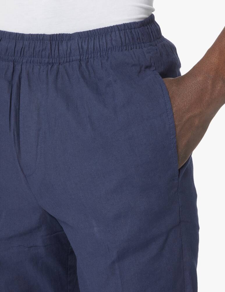 rinascente Entre Amis Pantalone jogger cotone lino - blu