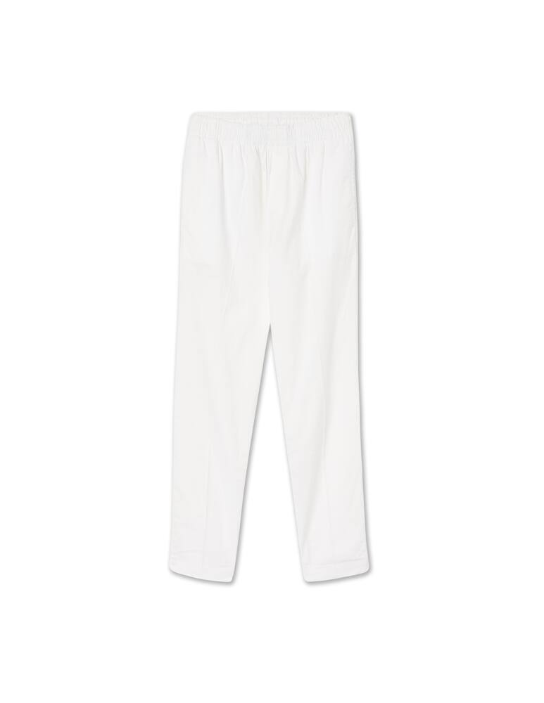 rinascente Entre Amis Pantalone jogger cotone lino - bianco