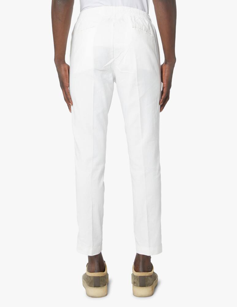 rinascente Entre Amis Pantalone jogger cotone lino - bianco