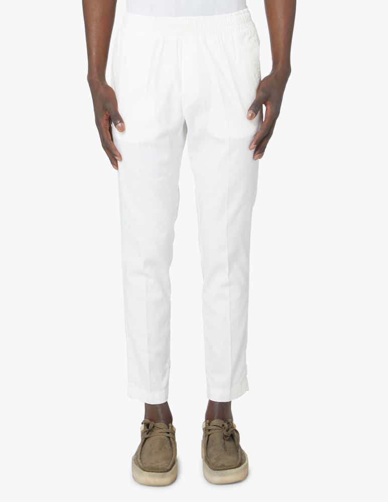 rinascente Entre Amis Pantalone jogger cotone lino - bianco