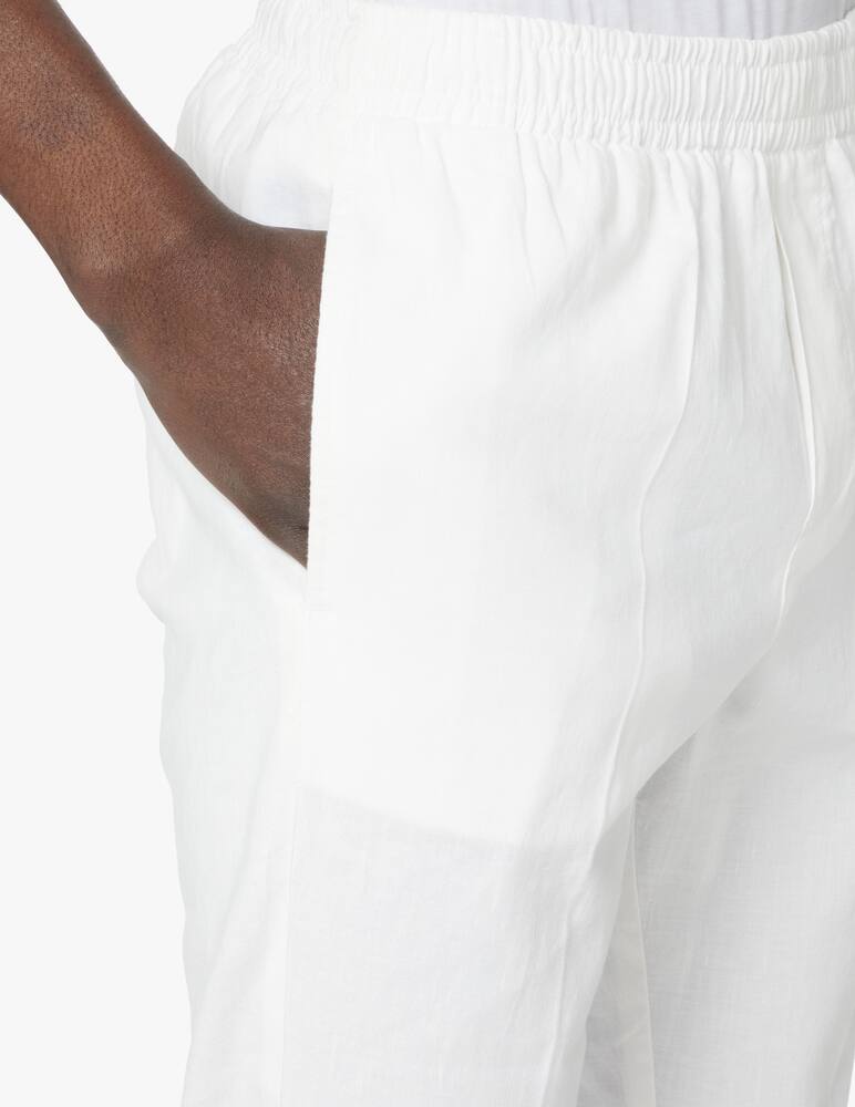 rinascente Entre Amis Pantalone jogger cotone lino - bianco