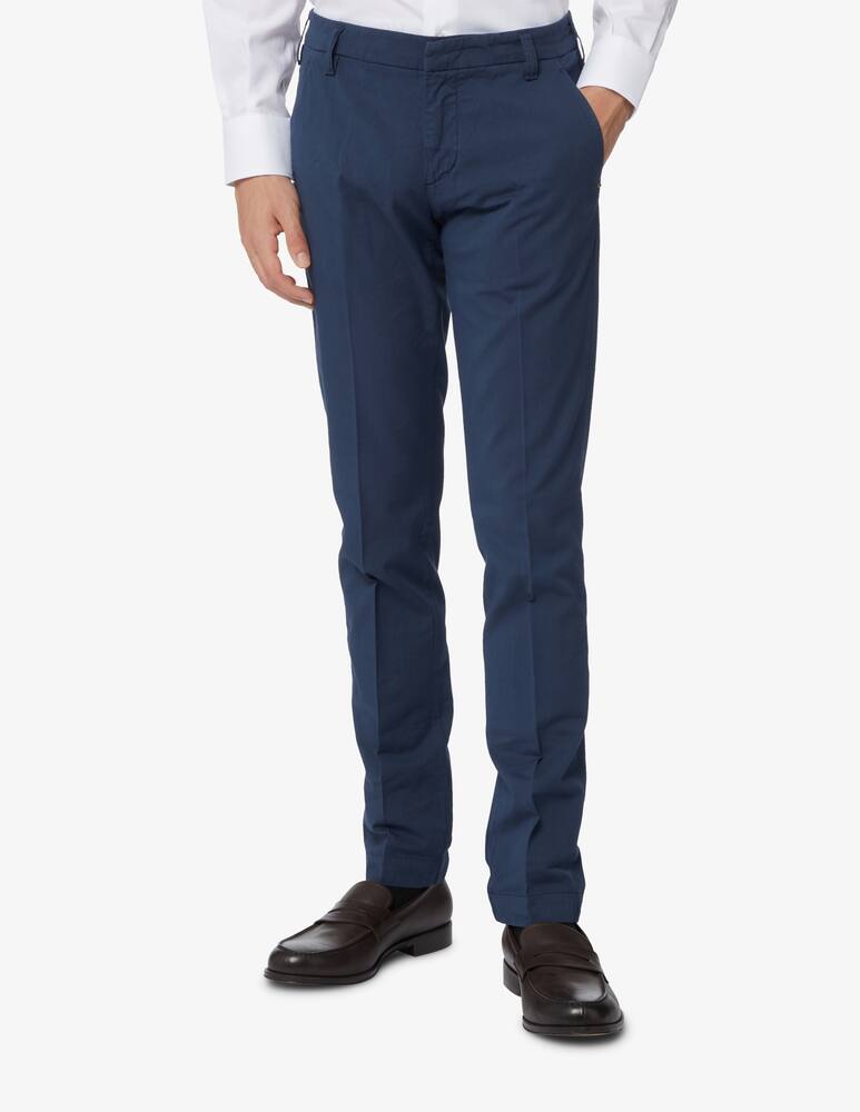 rinascente Entre Amis Light viscose cotton chino pant - blue