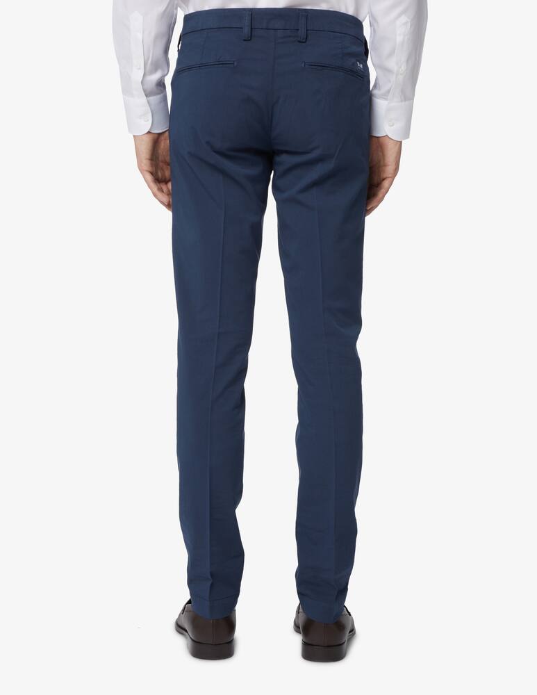 rinascente Entre Amis Light viscose cotton chino pant - blue